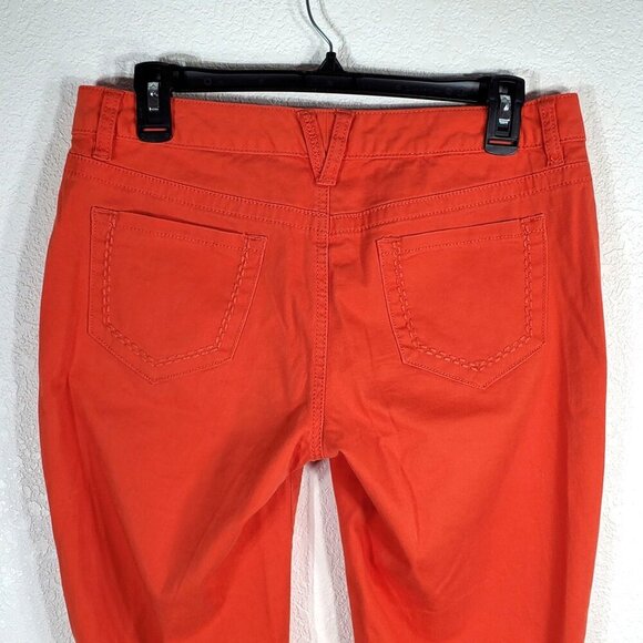 Maurices Orange Skinny Fit Womens Pants Size 7/8 Cotton/Spandex Fall Halloween - Picture 11 of 11